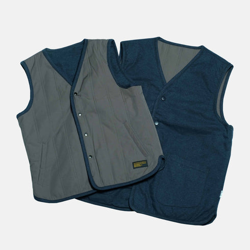 Boysnextdoor Reversible Quilted Vest Navy